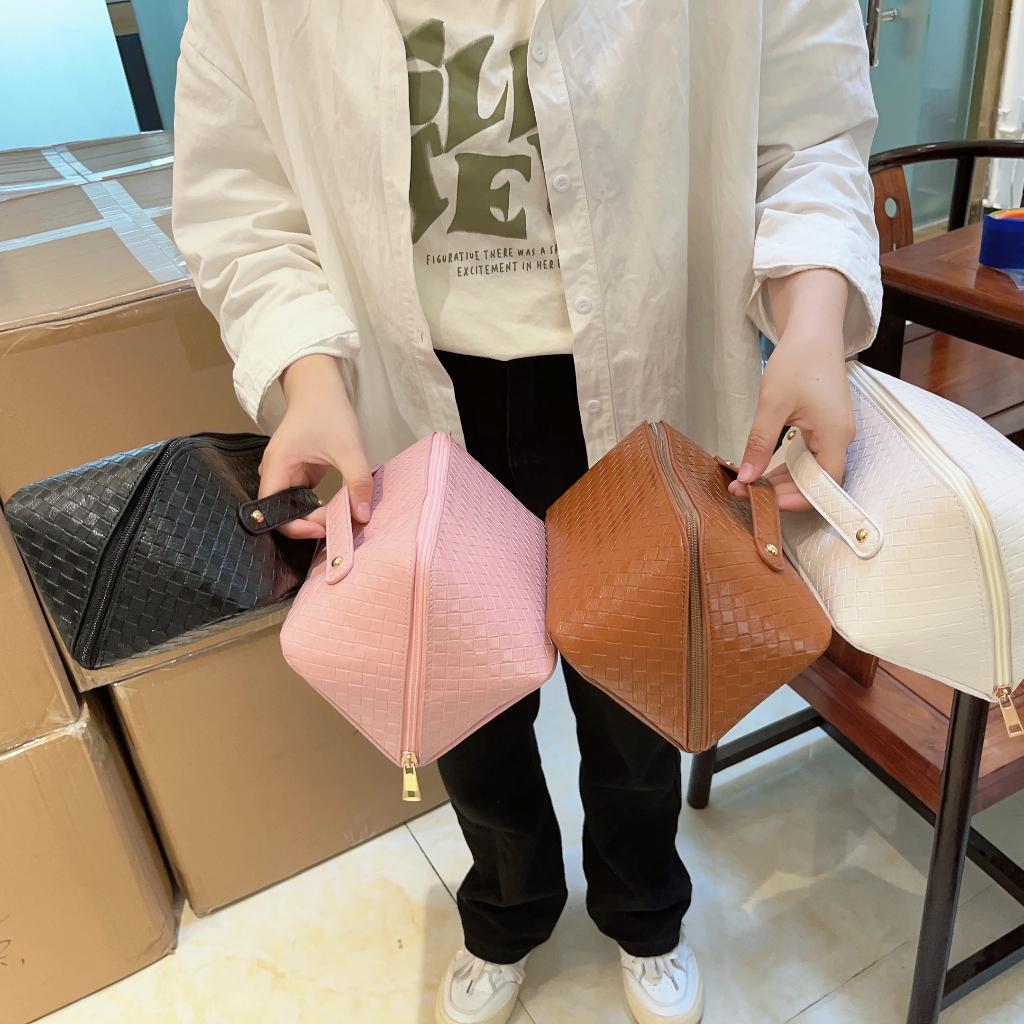 Cosmetic Bag Organizer Tas Make Up Wanita Tas Kosmetik Anti Air Tas Kosmetik Travel Transparan Pouch Kosmetik Pouch aestheticTas Kosmetik Washbag