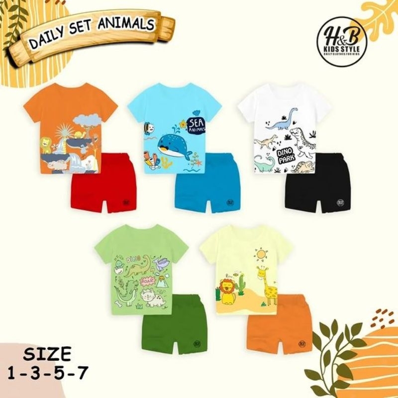 SETELAN DAILY ANIMAL BY H&amp;B