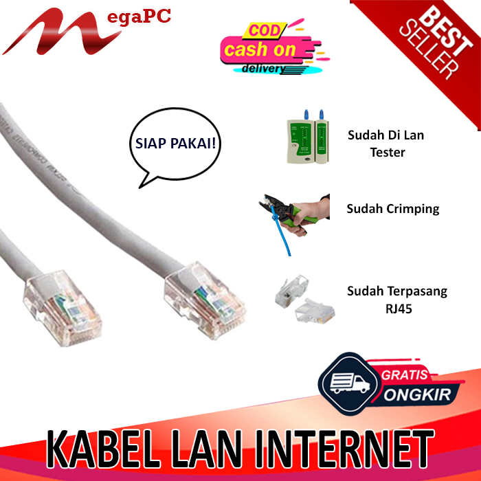 Kabel LAN Internet Cross / Straight 1 sampai 10 meter