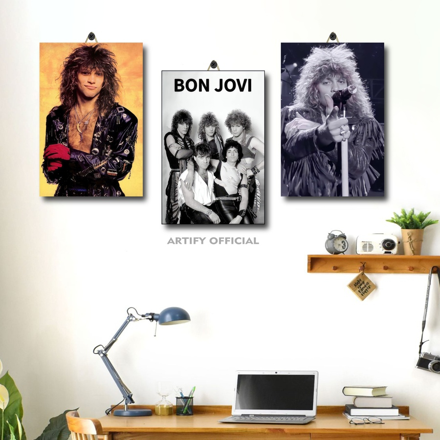 DEKORASI RUANG JON BON JOVI BAND 20X30 / POSTER MEMBER BAND BON JOVI / PAJANGAN DINDING ISLAMI / POS