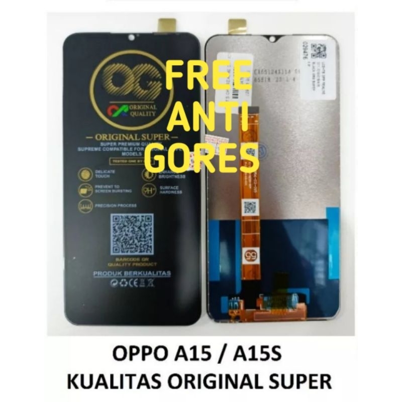 Lcd Torchscreen Hp Fullset Oppo A15 / A15S. Original Super Quality. Free Dus Packing & Bubble Wrap