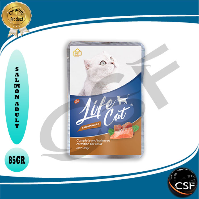 Makanan Kucing basah LIFE CAT pouch 85g All Varian - 1 BOX isi 24pcs ( EKSPEDISI )