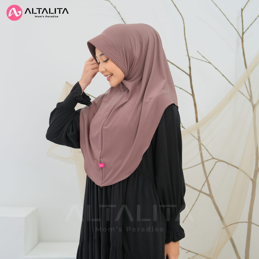 Altalita - Jilbab Bergo Instan Qanita Penguin Size L Hijab Sport Hamidah Menutup Dada Terbaru Kerudung Instan Jersey Premium Cocok Untuk Sekolah Olahraga Volly Futsal Senam dan Sehari-Hari