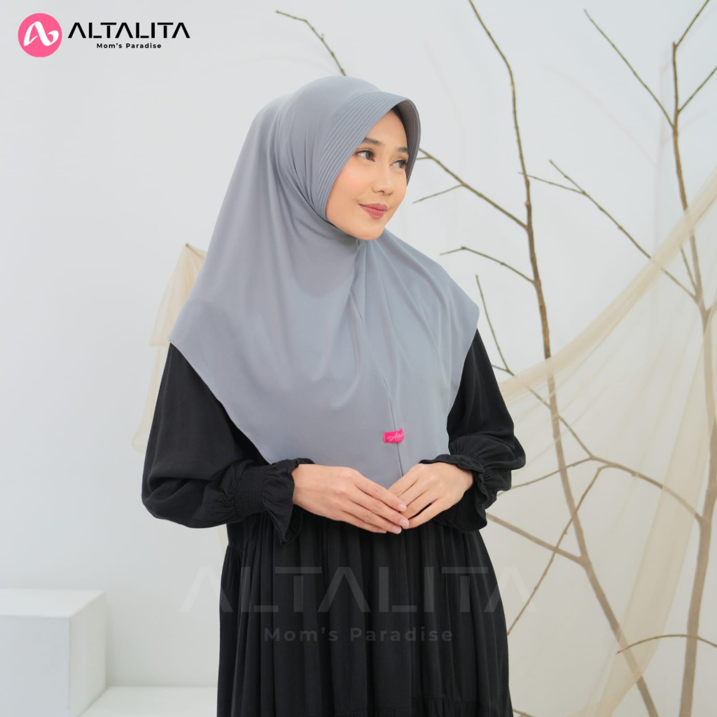 Altalita - Jilbab Instan Qanita Bergo Hamidah Jersey Premium Hijab Sport Olahraga Ukuran L Kerudung Sekolah Instant Menutup Dada Terbaru