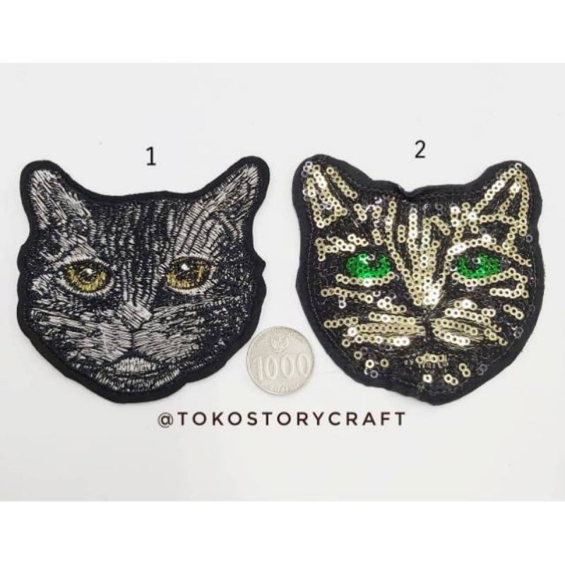IRON PATCH CAT / EMBLEM BORDIR KUCING
