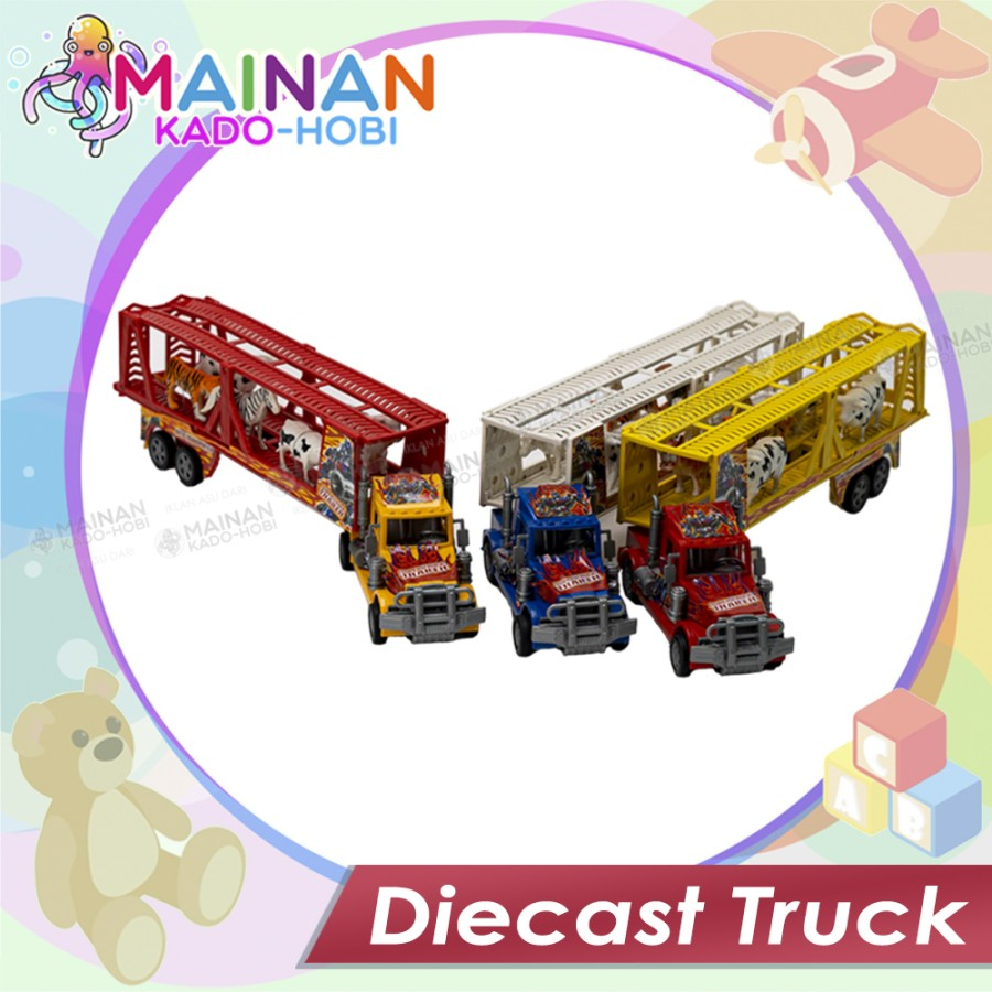 HADIAH ULANG TAHUN MAINAN ANAK LAKI MINIATUR DIECAST TRUCK ANIMAL