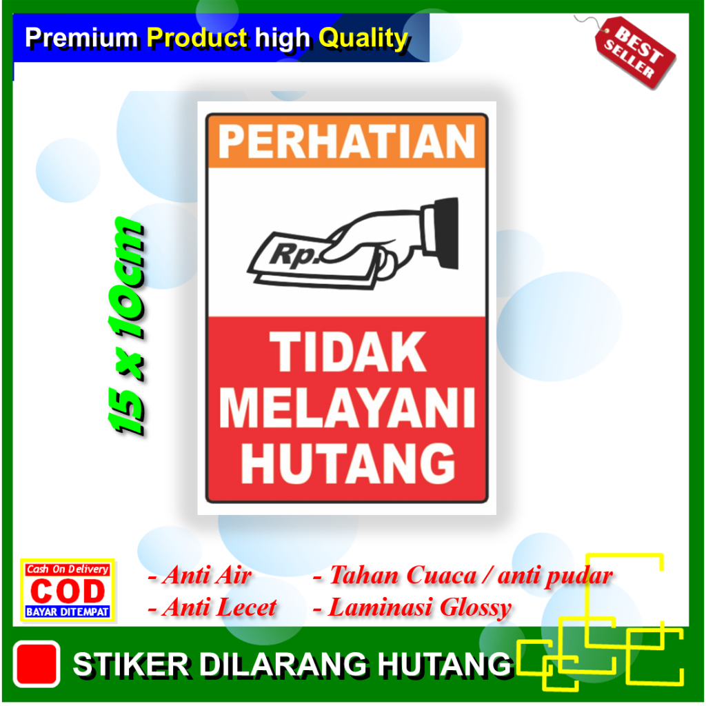 

Stiker tidak melayani hutang sticker cash only toko dilarang hutang
