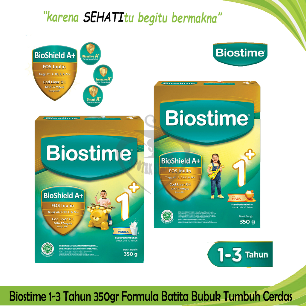 Biostime 1+ Madu Vanila 350 Gram Susu Pertumbuhan Anak