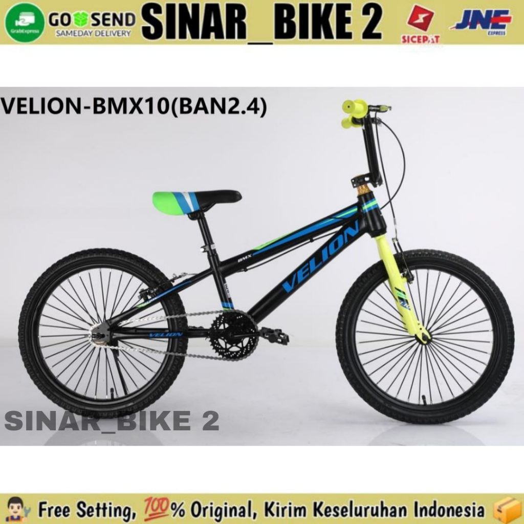 Sepeda Bmx Anak Laki Ukuran 20 Inch  VELION 2410 Ban 2.40