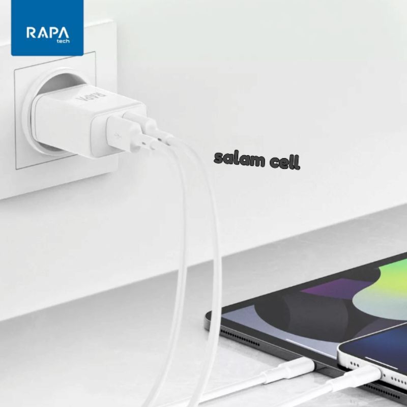 Charger Hp Micro Usb RAPA POWER LITE 1 Dual Port 12W Original Garansi Resmi