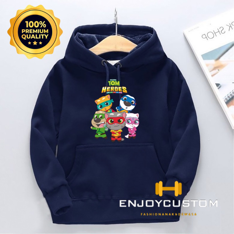 Sweater hoodie anak talking tom heroes