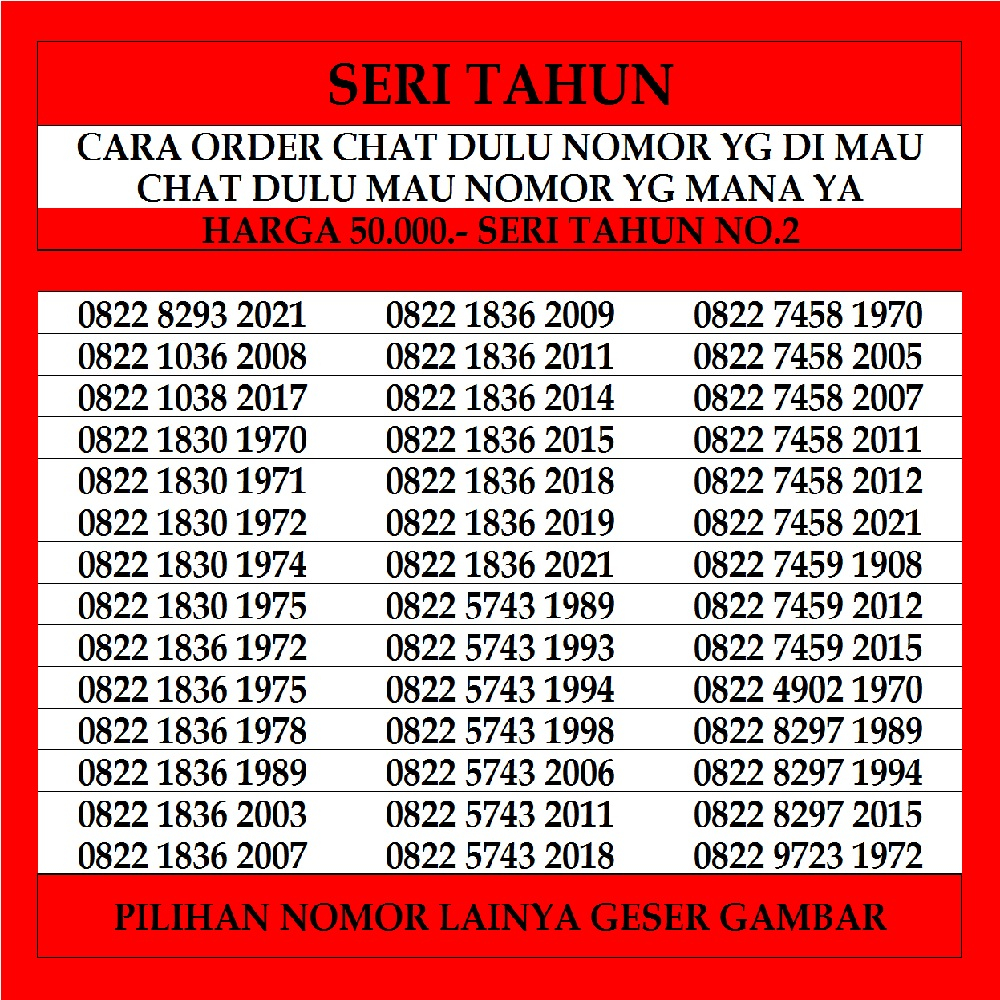 Nomor Cantik Simpati loop Lp Varian Kartu Perdana  Telkomsel