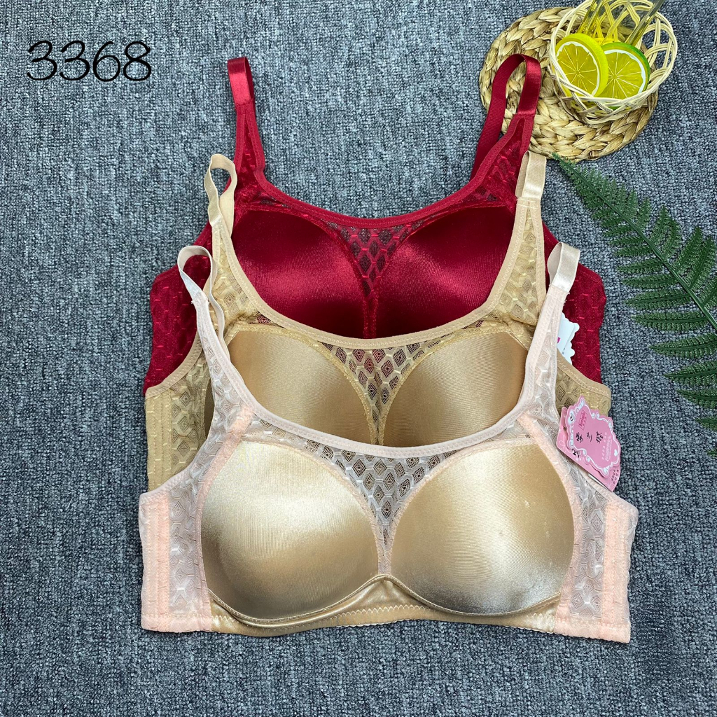 Bra / Bh Wanita 3368 Busa Tipis Tidak Ada Kawat Import