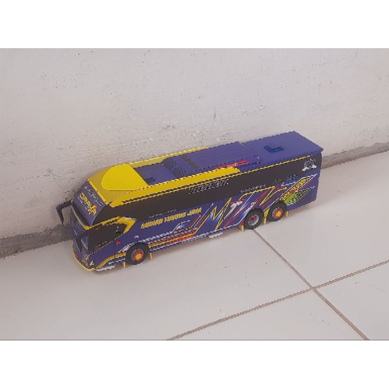 miniatur papercraft bus skala 50 stj draka
