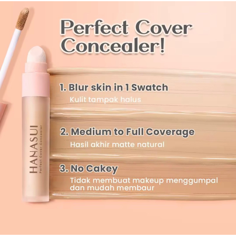 Hanasui Perfect Cover Concealer 4.5g Original BPOM COD