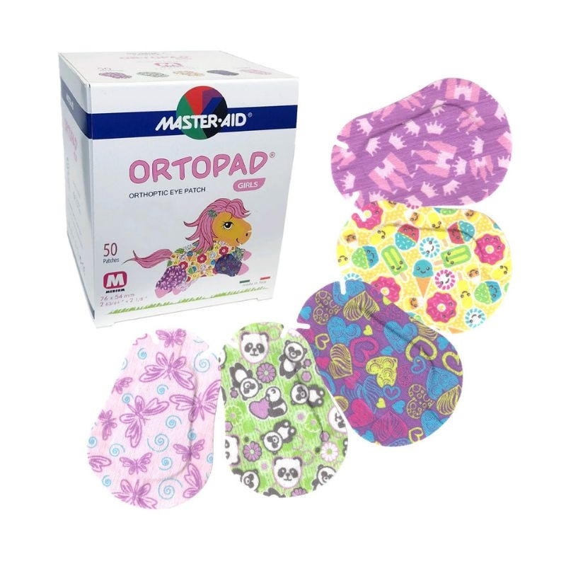 MASTER AID BAMBOO ORTOPAD EYE PATCH FOR GIRLS SIZE MEDIUM ISI 50pcs