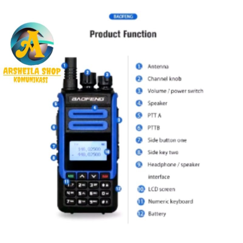 Ht Baofeng H7 dual band 10 watt original