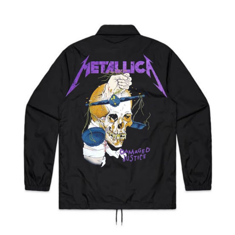 COACH JAKET BAND METALLICA | JAKET COACH PARASUT | JAKET METALLICA | WINDBREAKERS BAND METAL