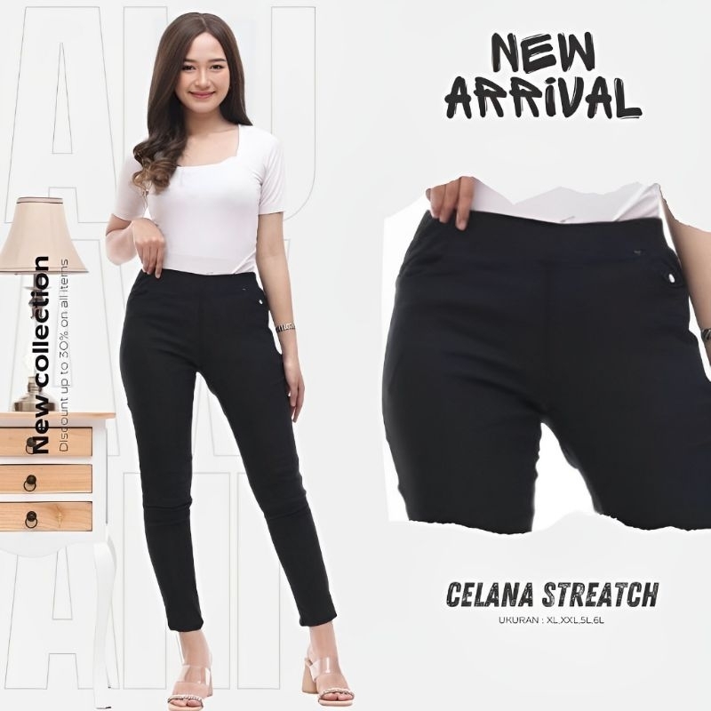 Elizabeth Pants / Chino Pants Wanita Bahan Tebal Stretch by Thufail Official