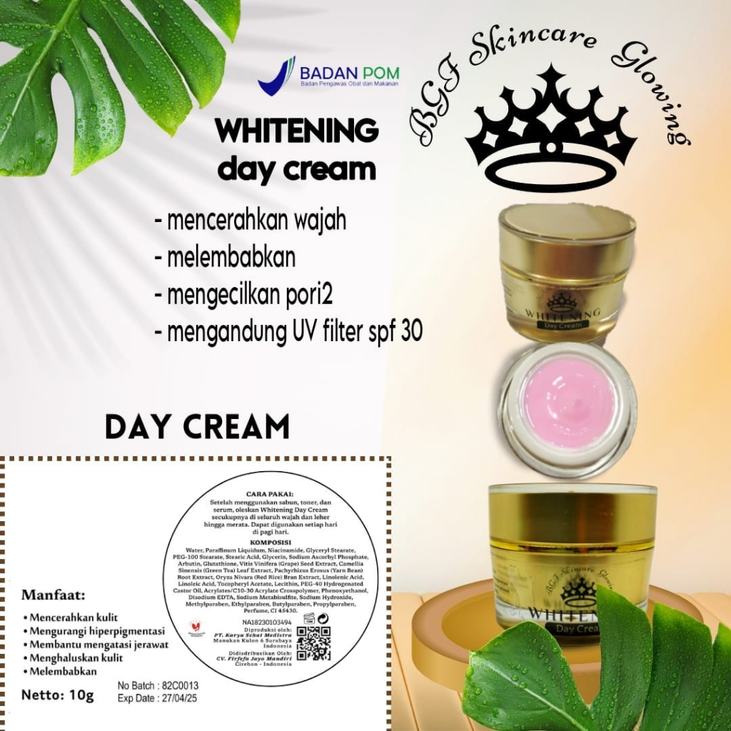 [Bisa COD] Cream day Whitening Beauty GLow Farma ORI Harga Ecer