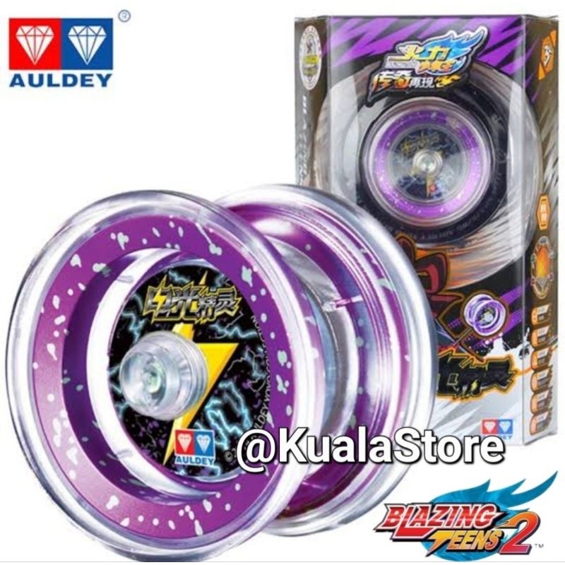 MAINAN YOYO AULDEY ORIGINAL BLAZING TEENS ELECTRIC WIZARD PROFESIONAL Flame Tiger Demon Yoyo Kuala S