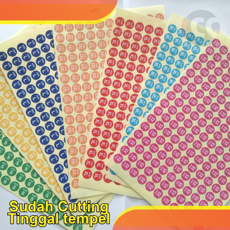 

Stiker Size/ukuran 1,1 cm isi 172 pcs
