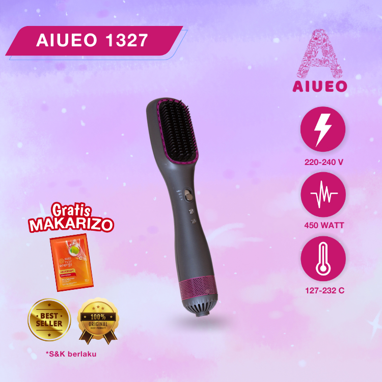 [GARANSI 18 BLN] •  Hair Dryer Sisir AIUEO 1327 Pengering Rambut dan Blow | Dryer Rambut Daya Rendah | HairDryer Sisir