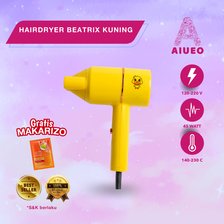 Hair Dryer AIUEO Low Watt Pengering Rambut Profesional Salon Beatrix | Hair Drayer Bebek Murah | Hair Dryer Original promo