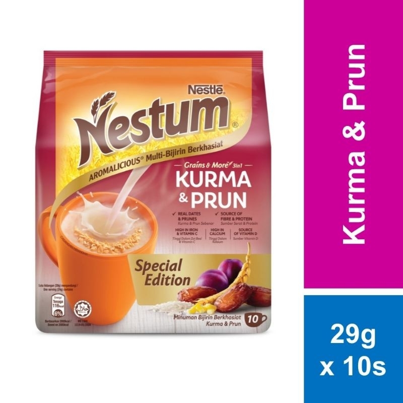 

NESTLE NESTUM 3in1 Kurma & Prun Sereal Malaysia (29g x 10 sachet)