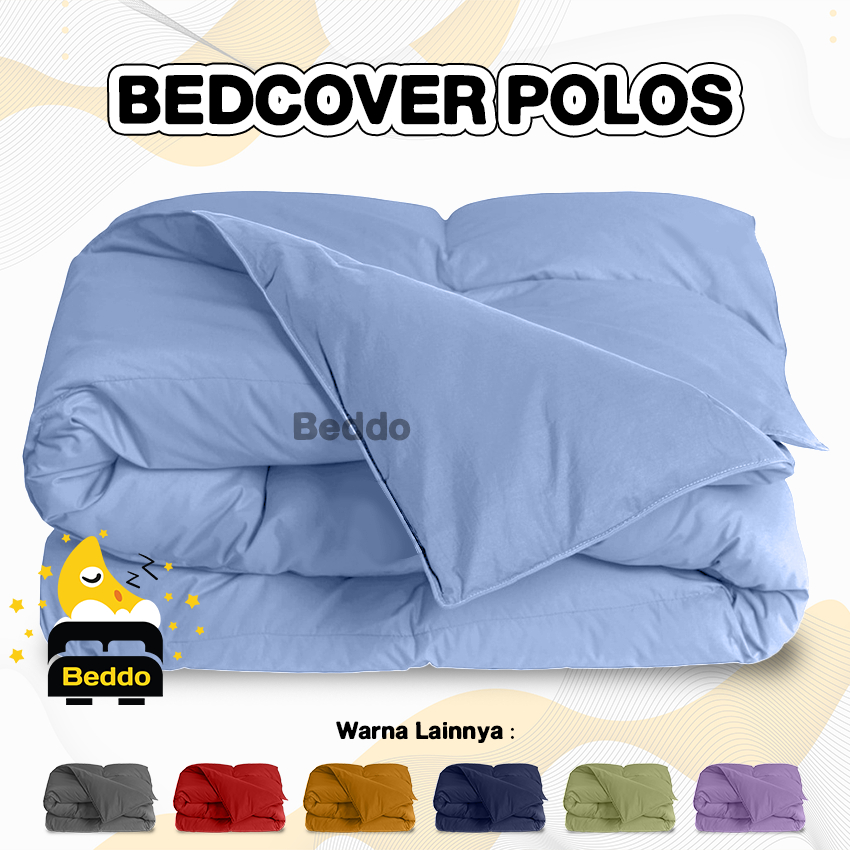 Beddo Selimut Bedcover only 180x220 150X220 120x220 100x220 double plain/polos