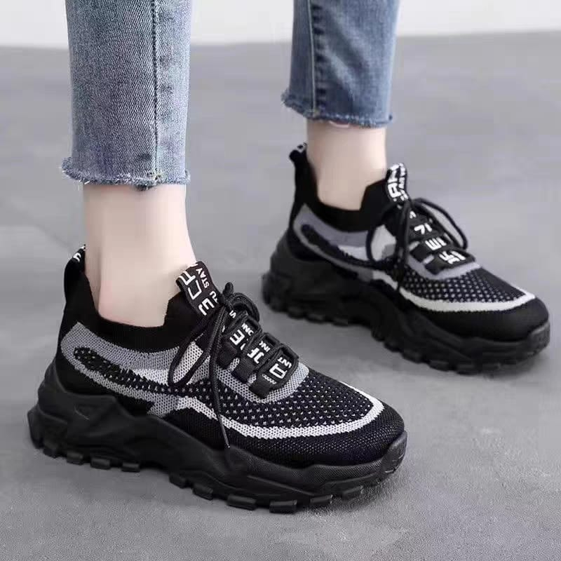 GROSIRTAS &quot;FREE BOX&quot; LV0121 Sepatu Sneakers Wanita Import Bahan Kanvas Korean Fahion Style Bahan Premium