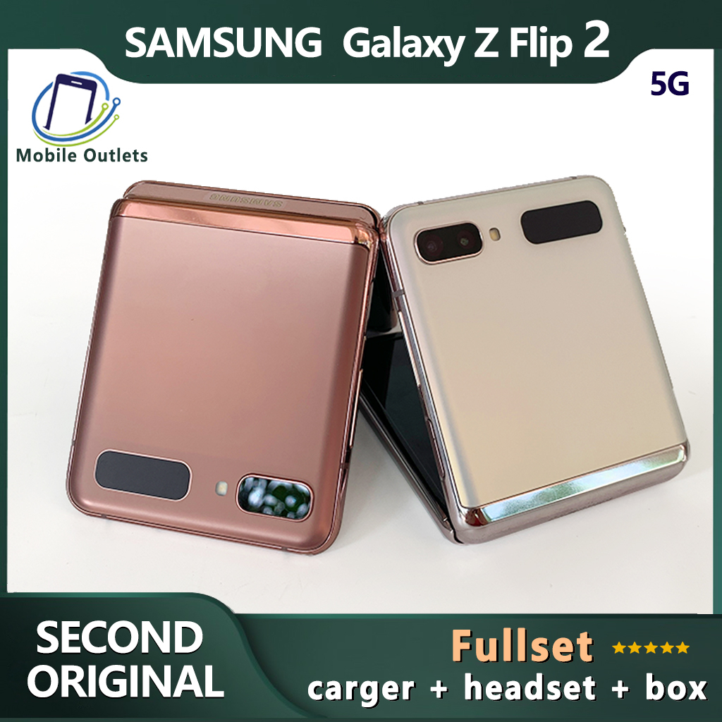 Samsung Galaxy Z Flip2 Snapdragon 865 / RAM 8 Second Mulus Fullset Original 100% sale murah Samsung Z Flip 2 Seken