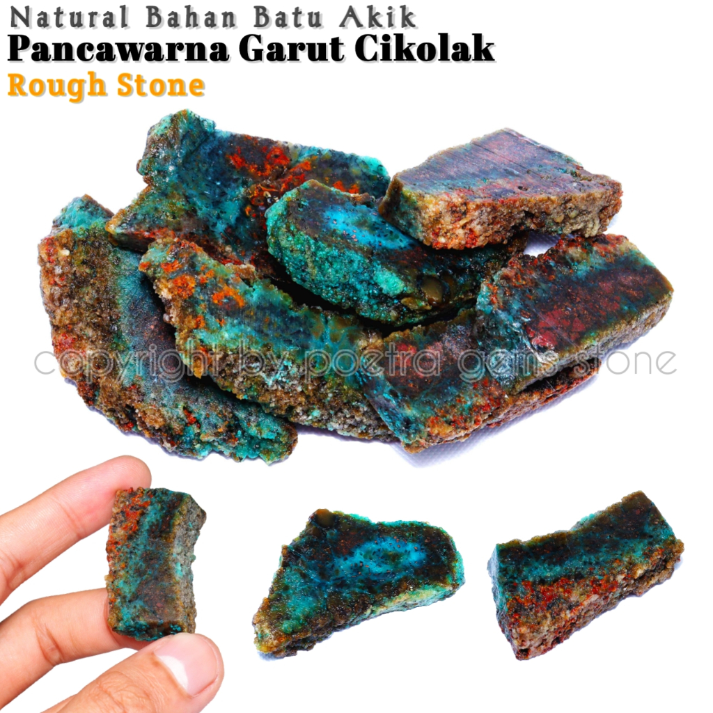 Bahan Rough Natural Pancawarna Garut Cikolak Koleci