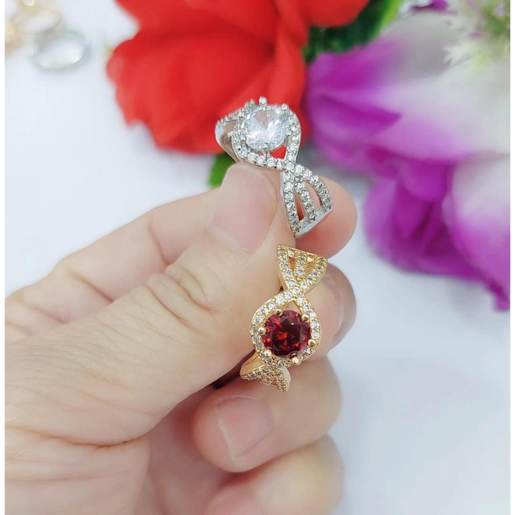 Cincin Xuping Permata Lapis Emas Perhiasan R629 630 631