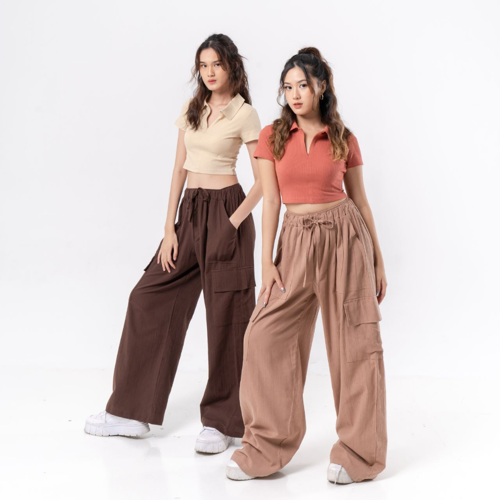 AIJO -Jennie Cargo Pants  - Linen Cargo