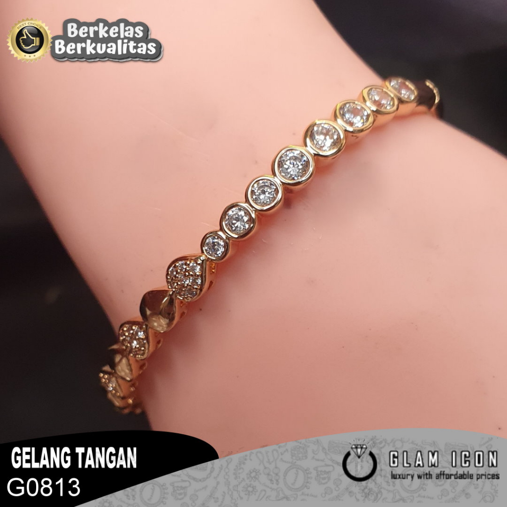 Gelang Bangle Mata baris bulat mewah G0813 GBG