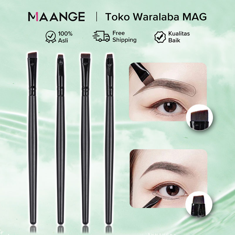 MAANGE 4PCS/SET Brush Makeup Set Premium Kuas Alis - Kuas Alis Mata Sudut Profesional Kuas Eyeliner/Hitam Kuas Eyebrow / Set Brush Alis / Eyeliner Lembut Untuk Makeup 51174