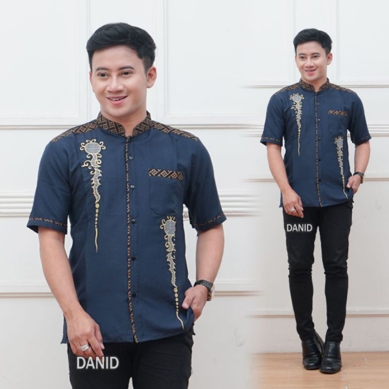 Baju Koko syubbanul muslim azzahir koko baju Kombinasi Batik Bordir