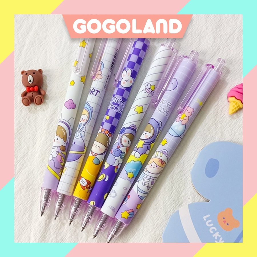 

⭐Gogoland⭐ Pulpen Gel Motif Cartoon Pulpen Pelajar Dan Kantor Pena Lucu Purple Series Kawaii Gel Ink Pen S052