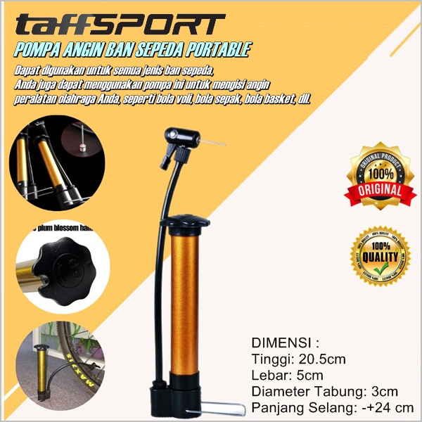 PROMO taffsport pompa angin sepeda fixie ban sepeda bmx ontel lipat bola portable premium