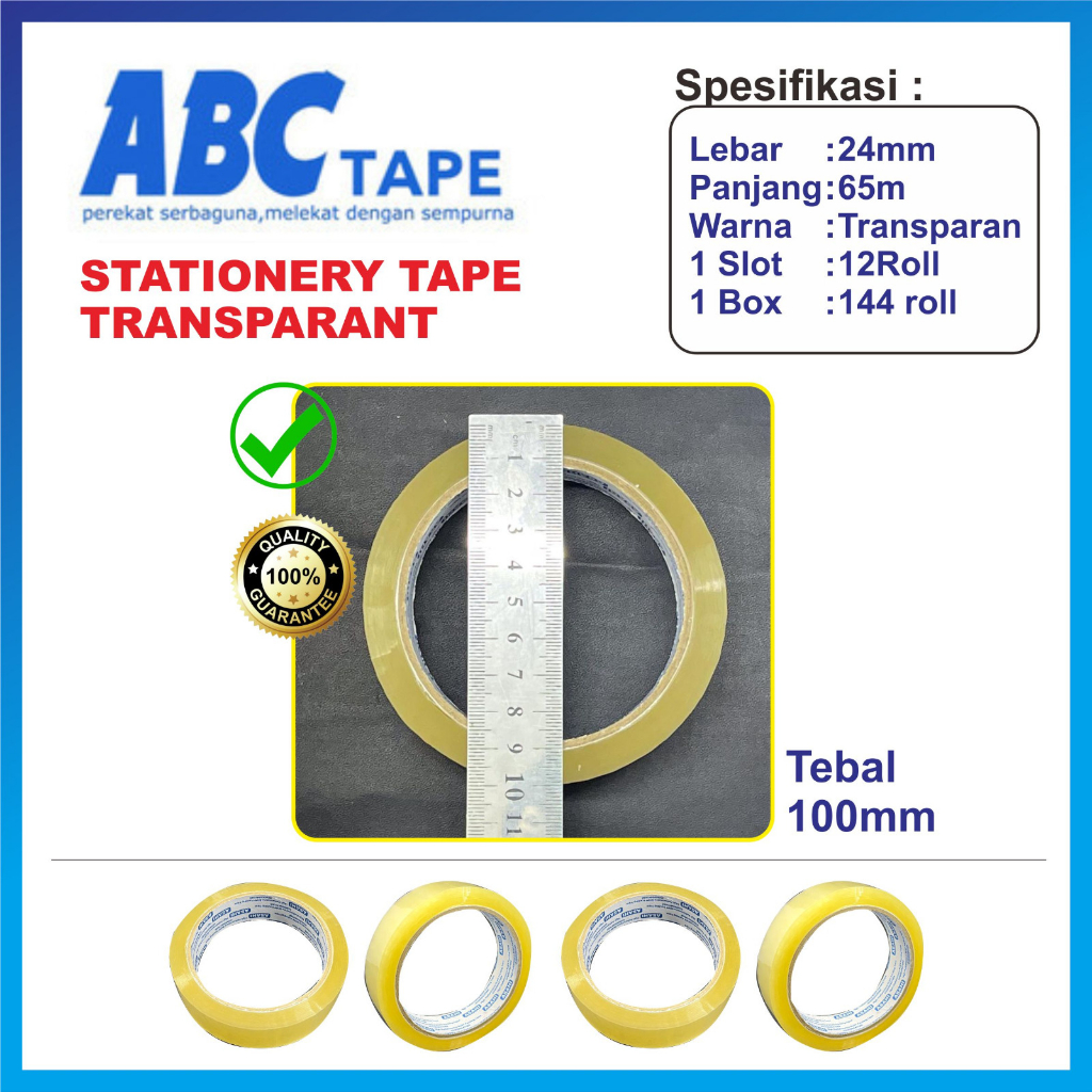 

ABC TAPE - STATIONERY TAPE TRANSPARANT(LAKBAN TRANSPARAN)