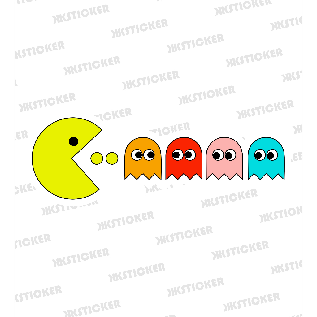

Sticker Pacman | Stiker Vinyl Anti air + Laminasi