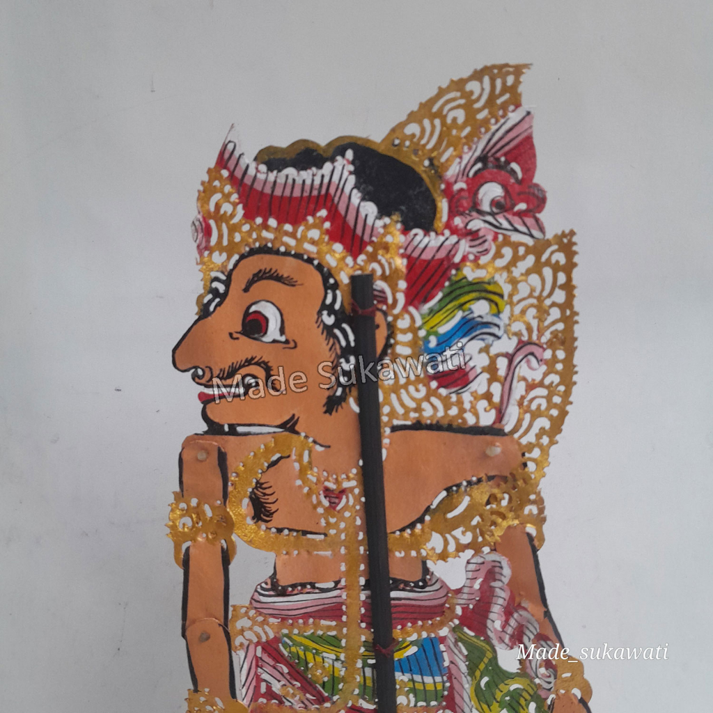 Kerajinan wayang kulit Bali Gatotkaca Gatotkoco ukiran Hiasan Handmade