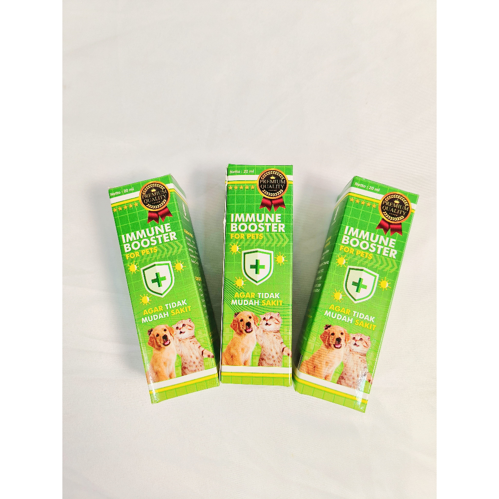 IMMUNE BOOSTER Vitamin Imun Kucing Anjing Menjaga Stamina Anti Virus Stress 20 Ml