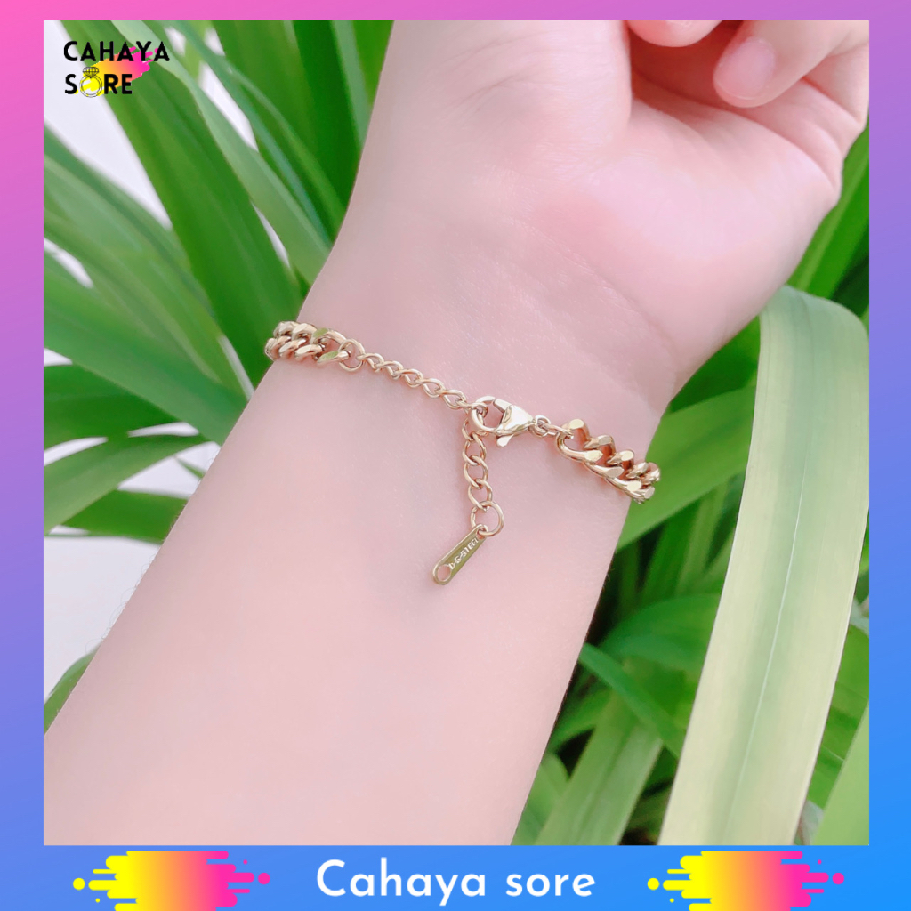 Titanium Gold Gelang Tangan Dewasa Model Rantai G81