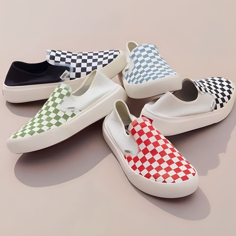 Sneakers Fashion Vans Slip On One Comfycush Checkerboard - 100% Original / RESMI