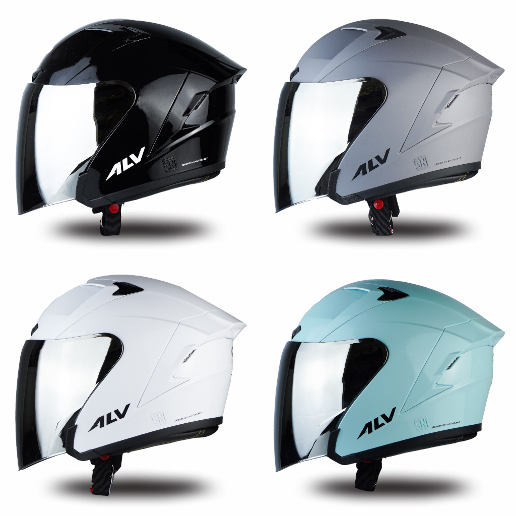 Helm Half Face ALV Ultron Kekinian Kaca Silver