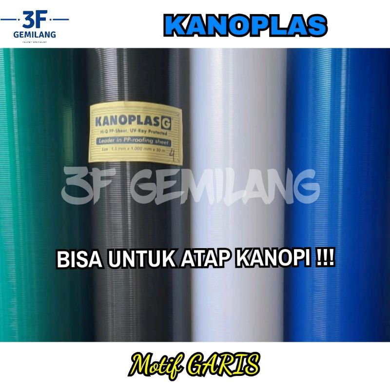 Fiber Plastik Penutup Pagar KANOPLAS GARIS 1.2mm Meteran