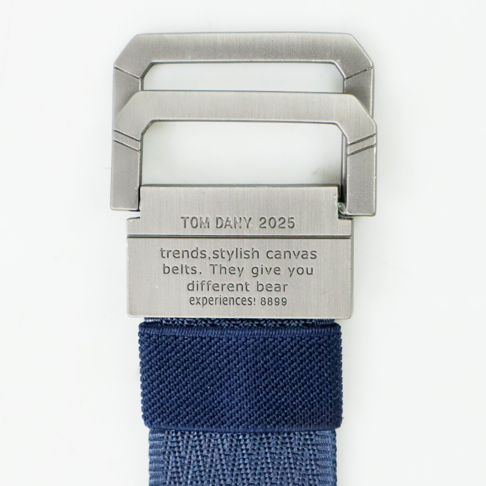 Sabuk Pria Canvas Buckle Belt - B1030 - Blue