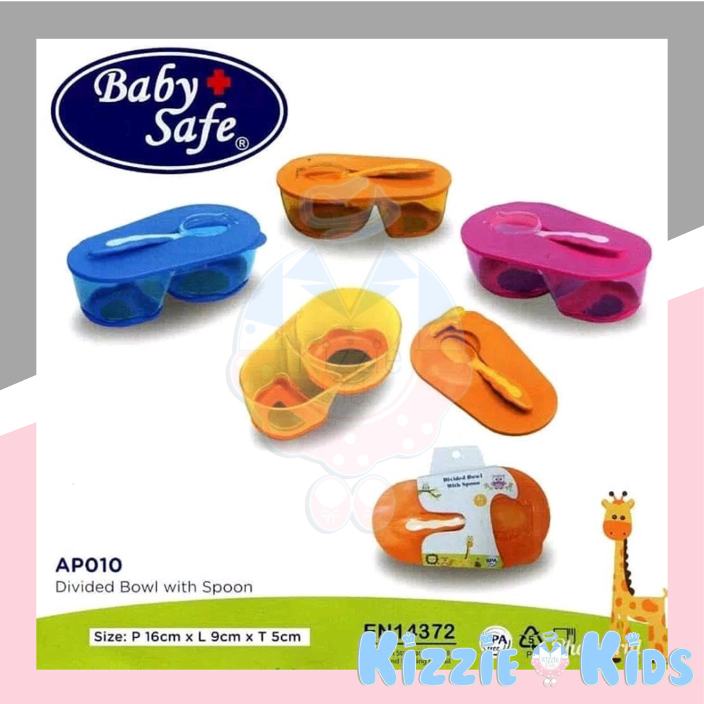 Baby Safe AP010 Divided Bowl With Spoon